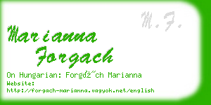 marianna forgach business card